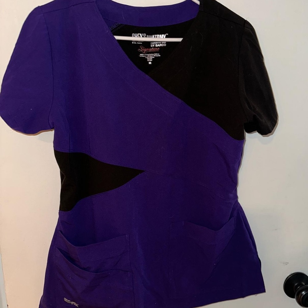 Medium “Grey’s Anatomy” Scrub Top by Barcos - Purple
